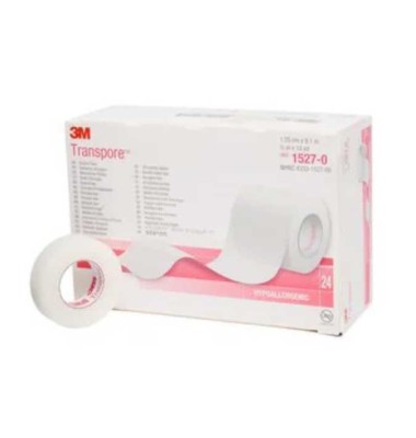 3M Transpore Sparadrap transparent - Fixation de drains, cathéters