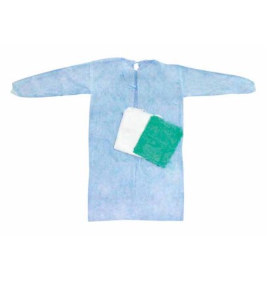 BLOUSE D'ISOLATION NON TISSE EMILABO NON STERILE