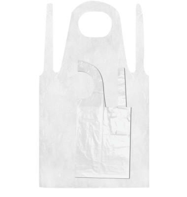 TABLIER PROTECTION PLASTIQUE BLANC EMILABO