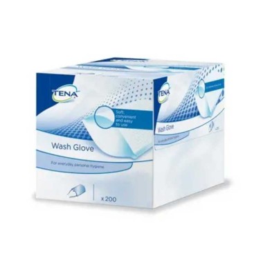 TENA WASH GLOVES - GANT DE TOILETTE NON PLASTIFIE