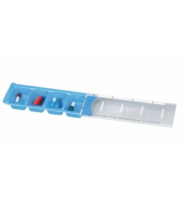 DISTRIBUTEUR MEDICAMENTS JOURNALIER BLEU PM A TIRETTE