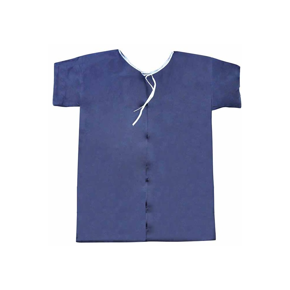 CHEMISE PATIENT BLEUE AVEC MANCHES EMILABO