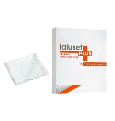 IALUSET PLUS COMPRESSE 10X10CM ARGENT