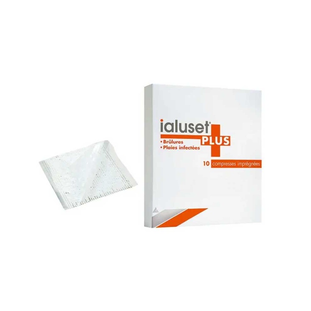 IALUSET PLUS COMPRESSE 10X10CM ARGENT