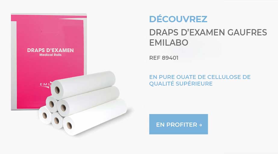 DRAP D' EXAMEN BLANC écolabel 50x38 cm CELTEX 62812