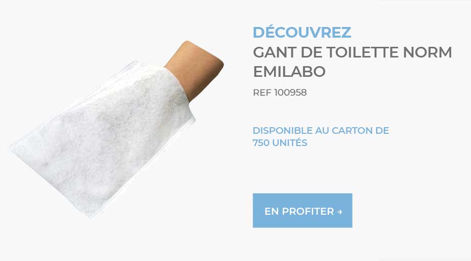 Gant de toilette jetable LilCare - Materiel medical au meilleur prix